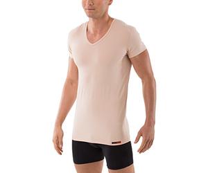 ALBERT KREUZ Maillot de Corps Invisible Couleur Chair avec Manches Courtes et col v spécial 3XL