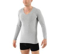 ALBERT KREUZ Maillot de Corps Manches Longues en Coton Stretch Bio - col v Gris 06/L