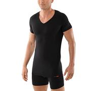 ALBERT KREUZ Maillot de Corps Noir Manches Courtes Coton Stretch Slimfit col V 04/S