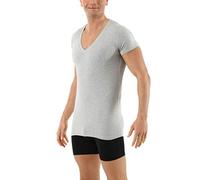 ALBERT KREUZ Maillot de Corps pour Homme à Manches Courtes avec Grand col v en Coton Stretch Bio Couleur Gris L