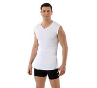 Albert Kreuz - Maillot de Corps sans Manche Berlin - Blanc - col v spécial, 100% Coton Bio