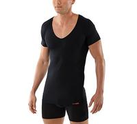 ALBERT KREUZ Maillot de Corps Slimfit Noir col v Profond en Micromodal Manches Courtes 06/L