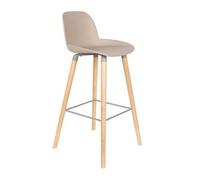 ALBERT KUIP - Chaise haute scandinave avec pieds en bois Taupe