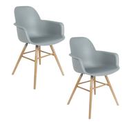 ALBERT KUIP - Lot de 2 fauteuils de table gris Gris