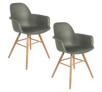 ALBERT KUIP - Lot de 2 fauteuils de table verts Vert
