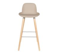 ALBERT KUIP - Tabouret de bar en polypropylène taupe Taupe