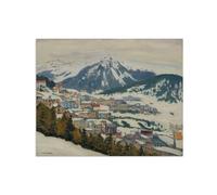 Albert Marquet Célèbre Tableau. Impression sur Toile. Montagne enneigée. Reproductions Affiche pour Salon Chambre Décoration 100x80cm Sans Cadre