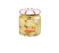 ALBERT MENES Cœurs d'artichauts à l'ail en bocal verre - 120g - Conserves tendres de printemps, saveur relevée et naturelle - Lot de 3