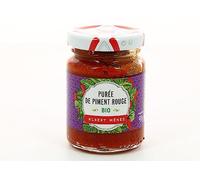 ALBERT MENES Purée de Piment Rouge Bio - Pot en Verre de 90 g, Authentique et Savoureuse - Lot de 3