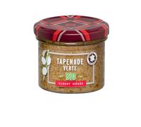 ALBERT MENES Tapenade Verte Bio - Olives Vertes Concassées de Provence, Bocal Verre 90 g - Lot de 3