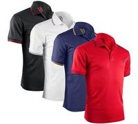 Albert Morris Polo Shirts pour Homme - Manches Courtes, Respirant, Séchage Rapide, Protection UV, Coupe Classique, Été Golf, Style Sportif Business Décontracté - L
