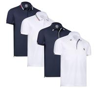 Albert Morris Polo Shirts pour Homme - Manches Courtes, Respirant, Séchage Rapide, Protection UV, Coupe Classique, Été Golf, Style Sportif Business Décontracté - XL