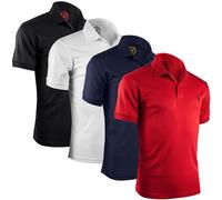 Albert Morris Polo Shirts pour Homme - Manches Courtes, Respirant, Séchage Rapide, Protection UV, Coupe Classique, Été Golf, Style Sportif Business Décontracté - XL