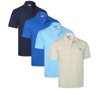 Albert Morris Polo Shirts pour Homme - Manches Courtes, Respirant, Séchage Rapide, Protection UV, Coupe Classique, Été Golf, Style Sportif Business Décontracté - XL