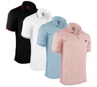Albert Morris Polo Shirts pour Homme - Manches Courtes, Respirant, Séchage Rapide, Protection UV, Coupe Classique, Été Golf, Style Sportif Business Décontracté - XL