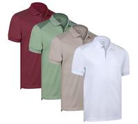 Albert Morris Polo Shirts pour Homme - Manches Courtes, Respirant, Séchage Rapide, Protection UV, Coupe Classique, Été Golf, Style Sportif Business Décontracté - M