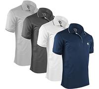 Albert Morris Polo Shirts pour Homme - Manches Courtes, Respirant, Séchage Rapide, Protection UV, Coupe Classique, Été Golf, Style Sportif Business Décontracté - M