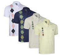 Albert Morris Polo Shirts pour Homme - Manches Courtes, Respirant, Séchage Rapide, Protection UV, Coupe Classique, Été Golf, Style Sportif Business Décontracté - XL