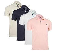 Albert Morris Polo Shirts pour Homme - Manches Courtes, Respirant, Séchage Rapide, Protection UV, Coupe Classique, Été Golf, Style Sportif Business Décontracté - M