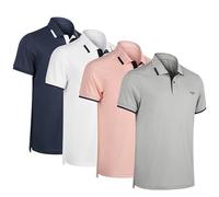 Albert Morris Polo Shirts pour Homme - Manches Courtes, Respirant, Séchage Rapide, Protection UV, Coupe Classique, Été Golf, Style Sportif Business Décontracté - S