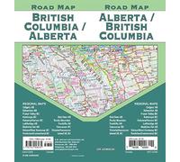 Alberta / British Columbia, Canada Road Map