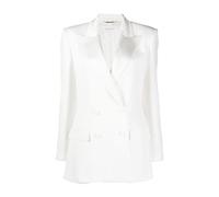 Alberta Ferretti, Femme, Vestes, Blanc, Taille: 40 FR Giacca Doppiopetto in Enver Satin
