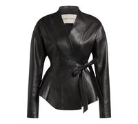 Alberta Ferretti - Giacca in Pelle - Femme - Vestes - Noir - Taille: 38 FR