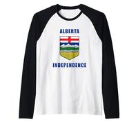 Alberta Independence - Coat of Arms Canada 2026 (White) Manche Raglan