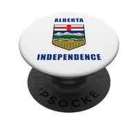 Alberta Independence - Coat of Arms Canada 2026 (White) PopSockets PopGrip Adhésif
