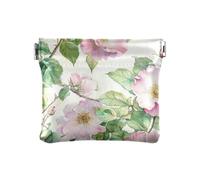 Alberta Wild Rose Beauty Summer Flowers Porte-monnaie en cuir pour femme Pratique Mini porte-monnaie Poche pour monnaie pour femme, Alberta Wild Rose Beauty Fleurs d'été, 1 size, Moderne