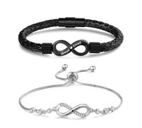 ALBERTBAND Bracelet de couple personnalisé avec 2 noms, 2 pièces, bracelet de corde tressée pour petit ami, petite amie, homme, femme, anniversaire, Saint-Valentin, témoin de l'amour (Style 7)