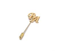 Albertband Nom Personnalisé Broches Broche pour Femmes Gravé Monogramme Lettres Alphabet Initiale Épinglette Broches et Pins Discours Réunions Fête Broche en Or/Rosegold/Argent (#style 5)
