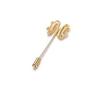 Albertband Nom Personnalisé Broches Broche pour Femmes Gravé Monogramme Lettres Alphabet Initiale Épinglette Broches et Pins Discours Réunions Fête Broche en Or/Rosegold/Argent (#style 4)