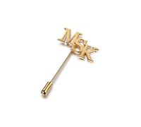 Albertband Nom Personnalisé Broches Broche pour Femmes Gravé Monogramme Lettres Alphabet Initiale Épinglette Broches et Pins Discours Réunions Fête Broche en Or/Rosegold/Argent (#style 7)