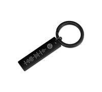 ALBERTBAND Porte-clés pour Femmes Porte-clés Personnalisables Musique Numérisable Spotify Code Porte-clés Personnalisé votre Chanson de Musique (1 pcs-Black)