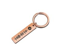 ALBERTBAND Porte-clés pour Femmes Porte-clés Personnalisables Musique Numérisable Spotify Code Porte-clés Personnalisé votre Chanson de Musique (1 pcs-Rosegold)