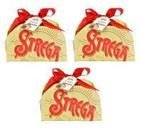 Alberti Strega Panettone Lot de 3 gâteaux de Noël avec sultanines et écorces d'orange confites, remplis de crème Strega 1 kg