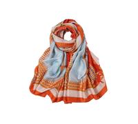 alberto cabale Écharpe 'Etole de Soie Hippo Florina' orange, Taille One Size
