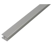 Alberts 030135 Profilé en H | à autoserrage | Aluminium anodisé, couleur argent | 2000 x 8,9 x 20 mm