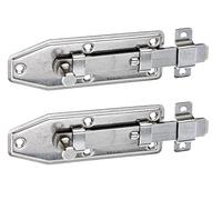 Alberts 112899 Verrou de fenêtre | droit, avec gâche attachée | acier inoxydable | platine 100 x 35 mm | Set de 2 pièces