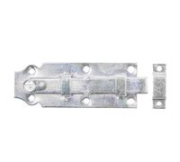 Alberts 115395 Verrou de porte | droit, avec poignée bouton et boucle serrée | électro-galvanisé, passivé à couche épaisse | platine 120 x 44 mm