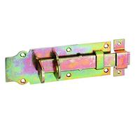 Alberts 116743 Verrou porte-cadenas | droit, avec poignée plate et gâche attachée | passivé | platine 180 x 64 mm