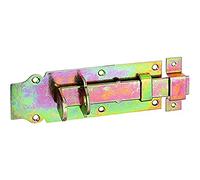 Alberts 116743 Verrou porte-cadenas | droit, avec poignée plate et gâche attachée | passivé | platine 180 x 64 mm