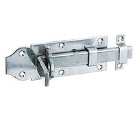Alberts Verrou porte-cadenas 116910 droit, poignée plate, gâche attachée, inox, platine 120 x 45 mm