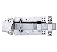 Alberts 116934 Verrou porte-cadenas | droit, avec poignée plate et gâche attachée | acier inoxydable | platine 100 x 45 mm