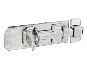 Alberts 123079 Verrou de sécurité porte-cadenas | avec poignée plate et gâche attachée | bichromaté | platine 120 x 45 mm