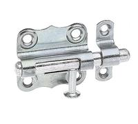 Alberts 123369 Targette | avec poignée bouton et sans ressort | électro-galvanisé, passivé à couche épaisse | platine 39 x 38 mm | boulon Ø 8 mm