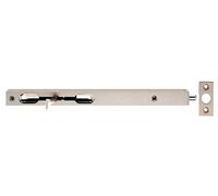 Alberts 126360 Verrou pour chant tubulaire avec levier | laqué couleur argent | avec gâche | 250 x 20 x 15 mm | Ø du boulon 10 mm