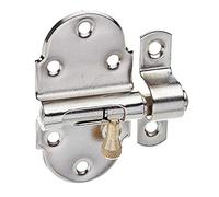 Alberts 128869 Targette | avec bouton en laiton | nickelée | platine 40 x 75 mm | boulon Ø 9 mm