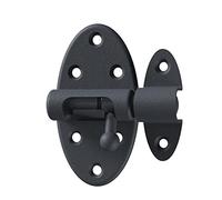 Alberts 128913 Targette | avec poignée bouton Ovado | avec bouton en laiton | galvanisé, plastifié gris graphite | platine 40 x 75 mm | boulon Ø 9 mm